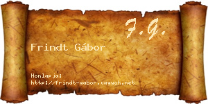Frindt Gábor névjegykártya